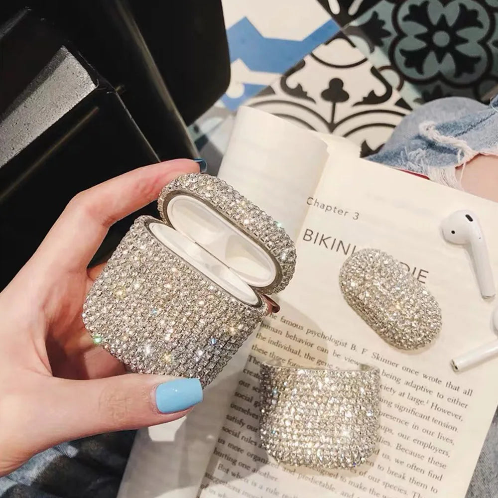 Cute Case For AirPod Air Pods Pro 2 3 Bling Diamond Hard Shell Protective Cover