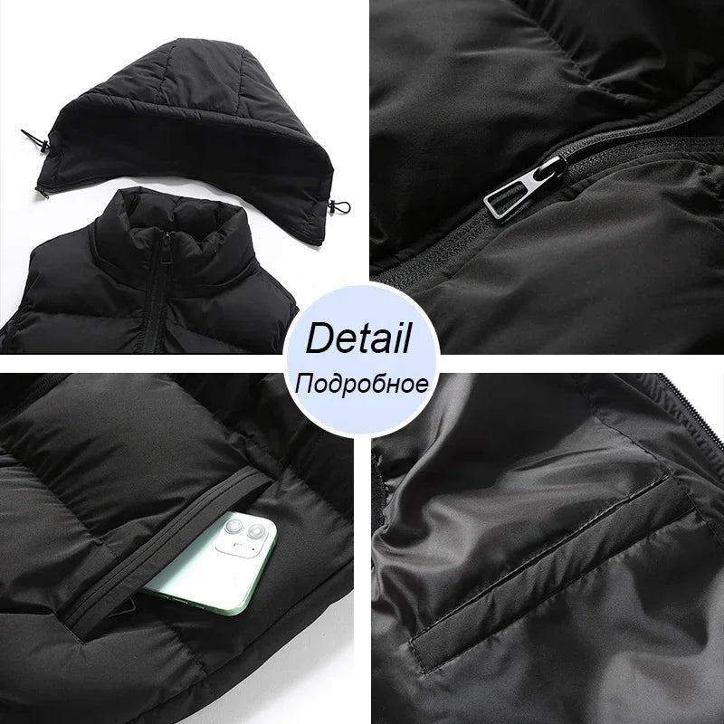 Haris - Waistcoat with detachable hood