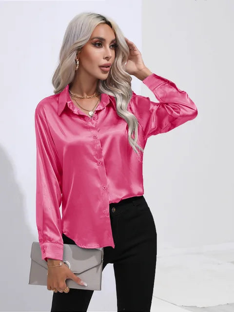 Leah - Elegant satin blouse