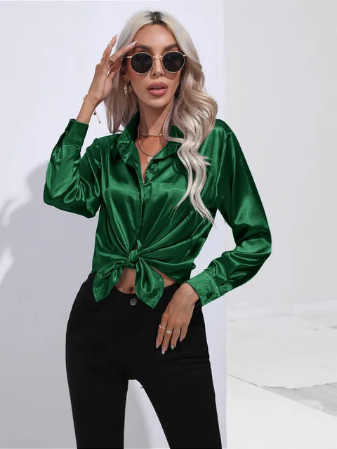 Leah - Elegant satin blouse