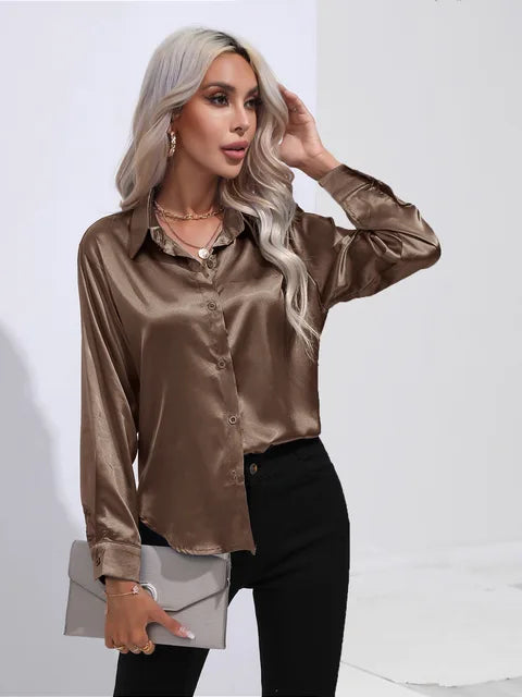Leah - Elegant satin blouse