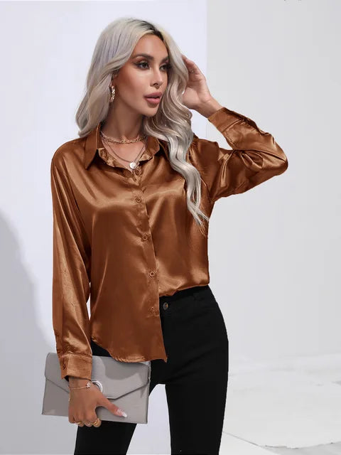 Leah - Elegant satin blouse