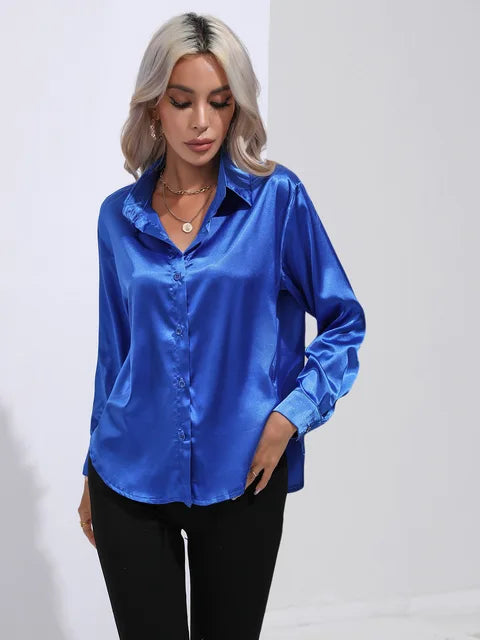 Leah - Elegant satin blouse