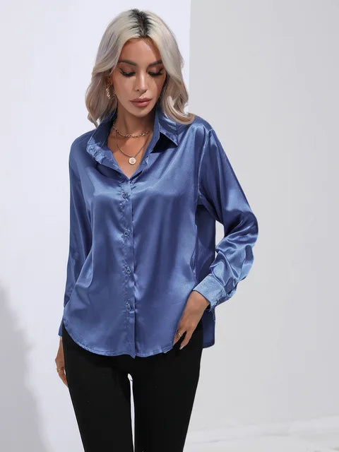 Leah - Elegant satin blouse