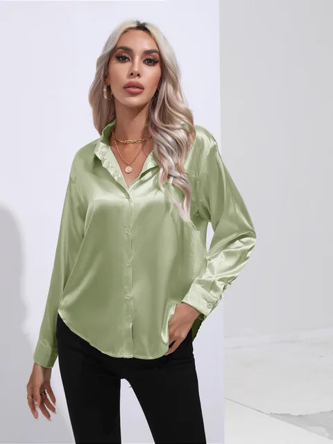 Leah - Elegant satin blouse