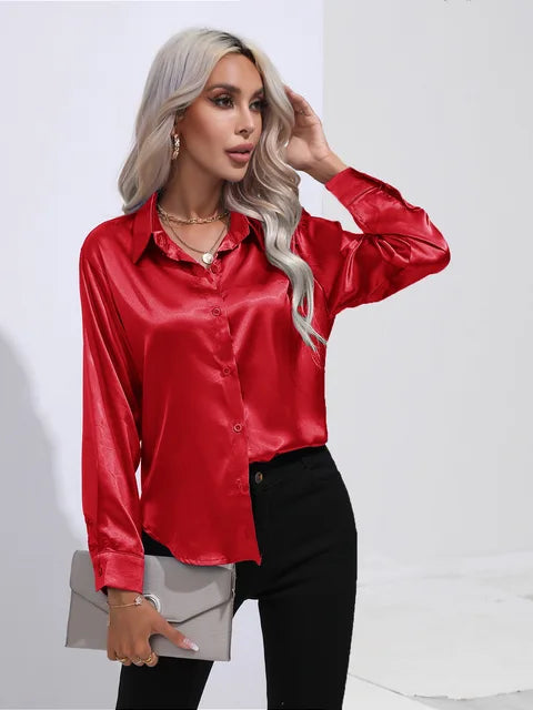 Leah - Elegant satin blouse