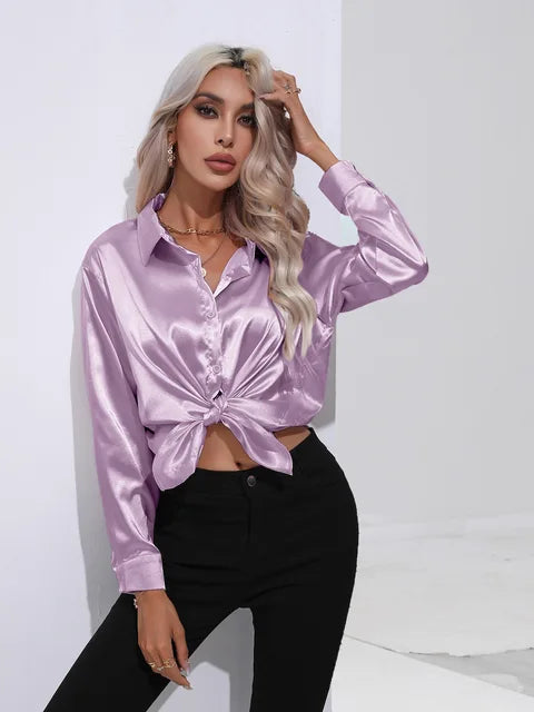 Leah - Elegant satin blouse