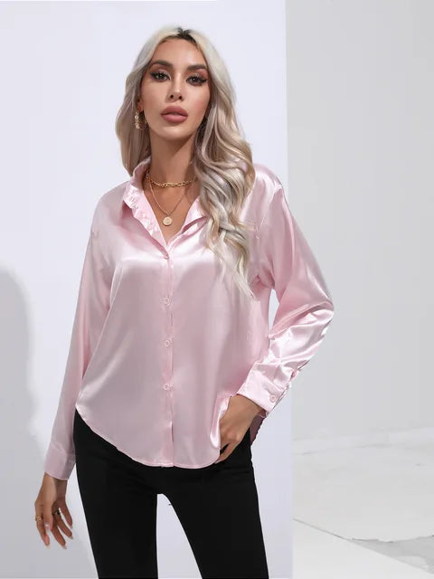 Leah - Elegant satin blouse