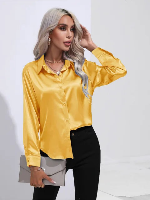 Leah - Elegant satin blouse