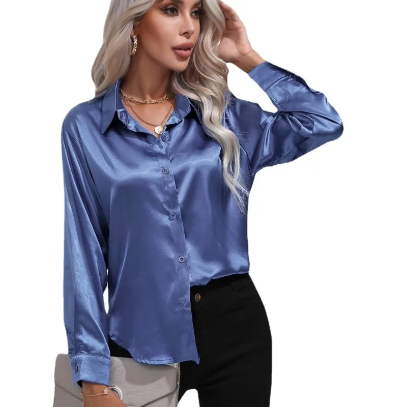 Leah - Elegant satin blouse