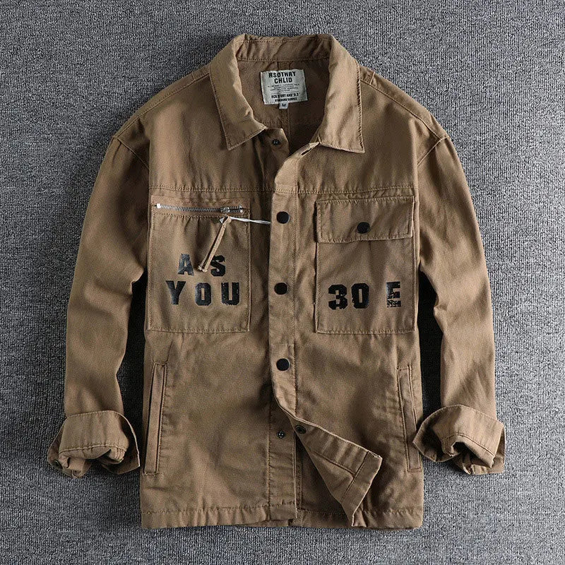 Griffin - Casual utility jacket with typographic accents