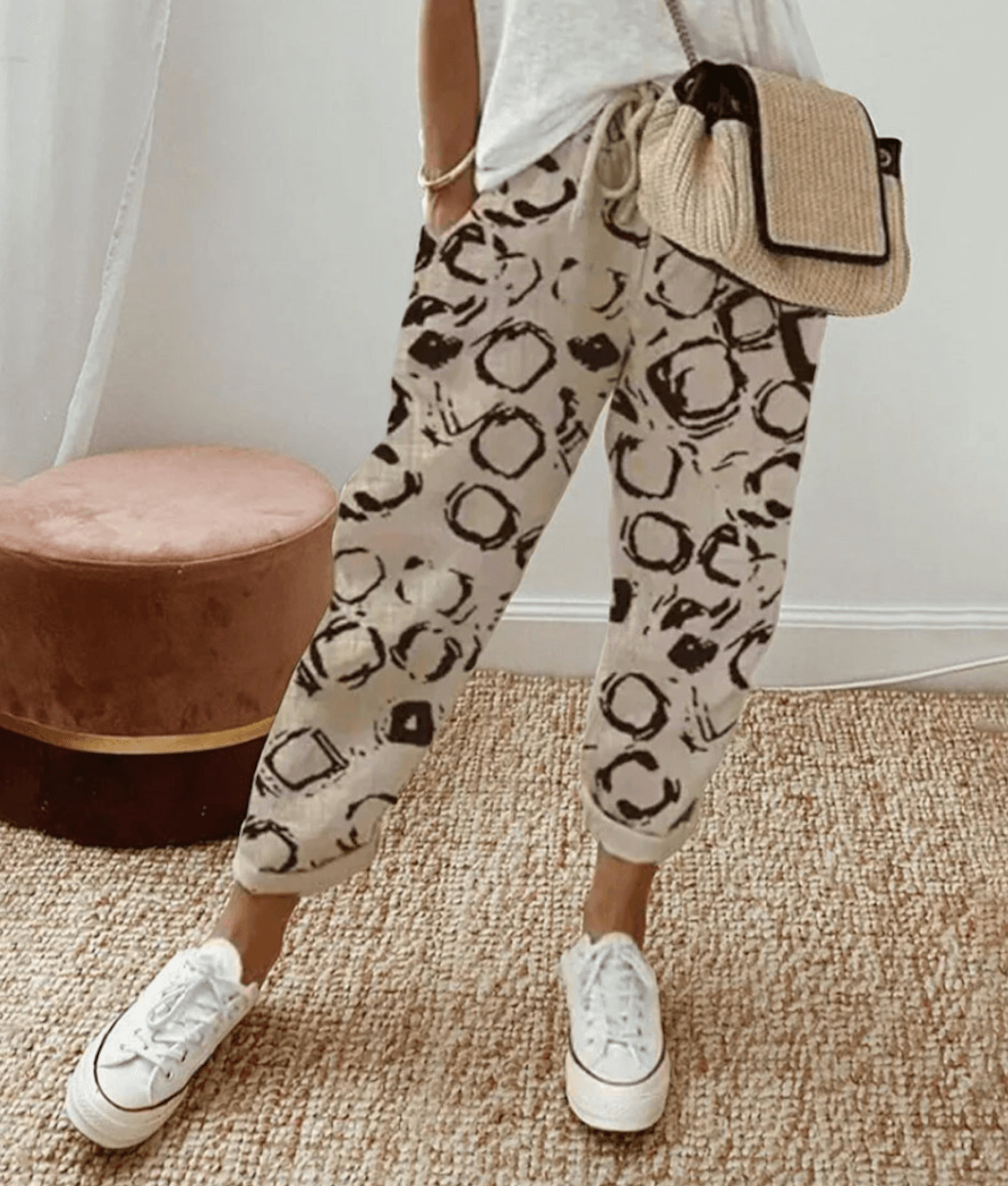Olive Elegant Cotton Pants