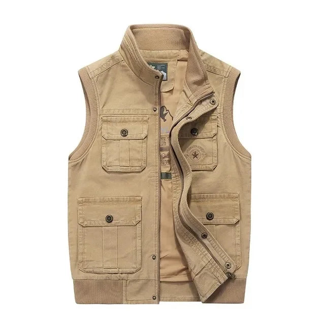 Nathaniel - Men's multi-pocket vintage waistcoat