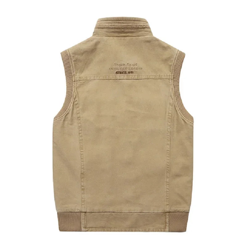 Nathaniel - Men's multi-pocket vintage waistcoat