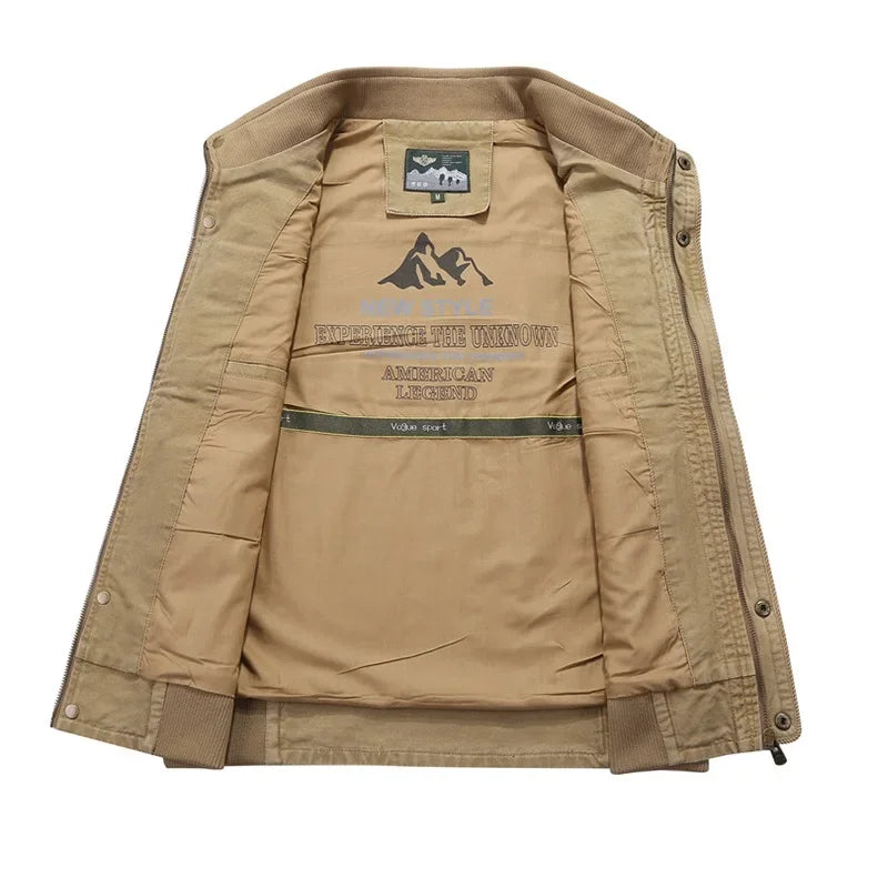 Nathaniel - Men's multi-pocket vintage waistcoat