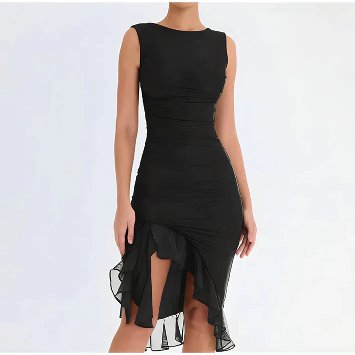 Ginevra - Elegant bodycon dress with ruffles