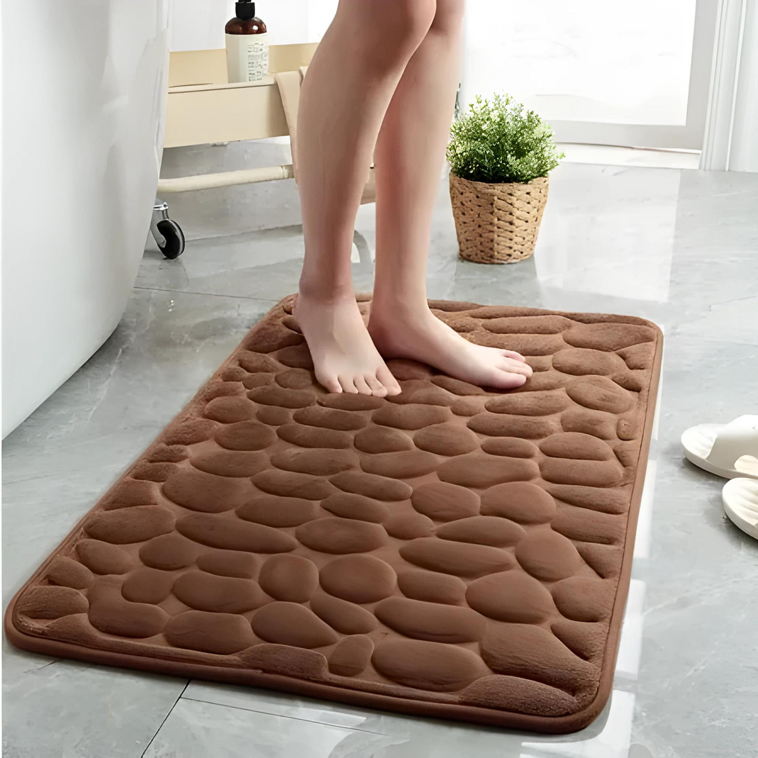 Non-Slip Embossed Bathroom Mat