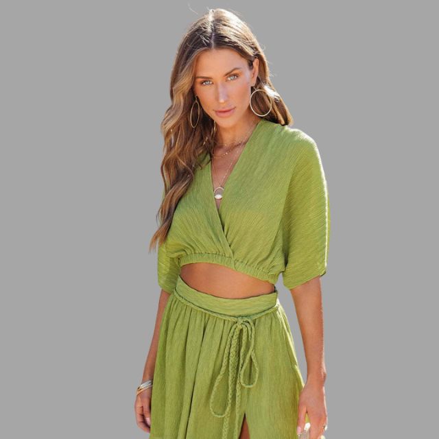 Coreen - Structured wrap top set