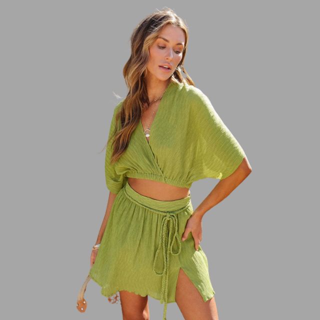 Coreen - Structured wrap top set