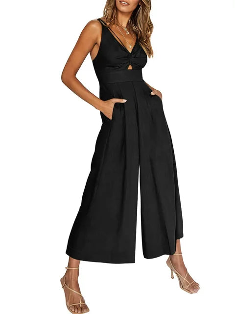 Kyra - Elegant sleeveless jumpsuit with wide leg