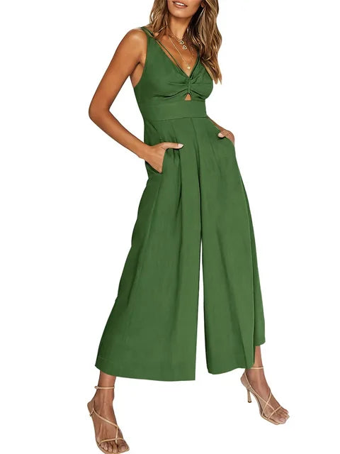 Kyra - Elegant sleeveless jumpsuit with wide leg