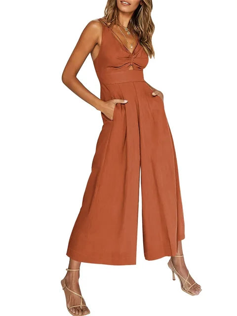 Kyra - Elegant sleeveless jumpsuit with wide leg