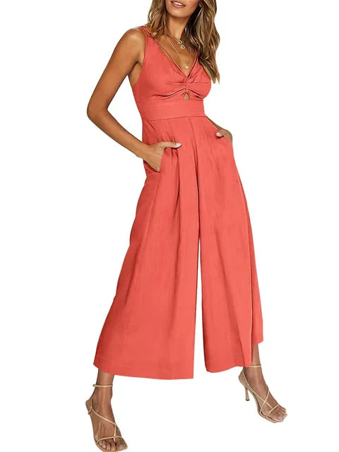 Kyra - Elegant sleeveless jumpsuit with wide leg