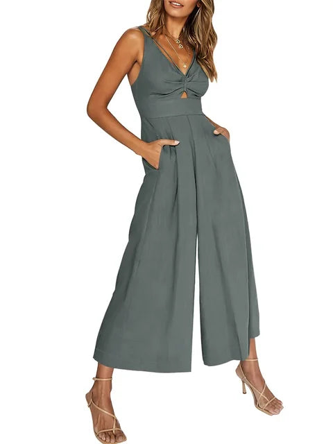Kyra - Elegant sleeveless jumpsuit with wide leg