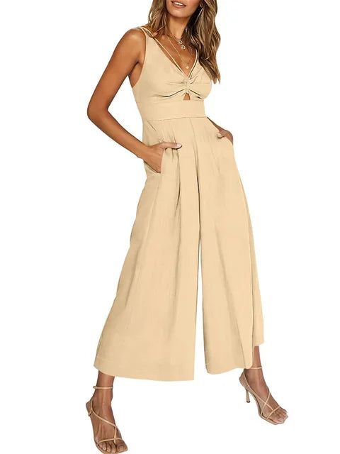 Kyra - Elegant sleeveless jumpsuit with wide leg