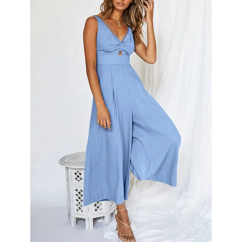 Kyra - Elegant sleeveless jumpsuit with wide leg