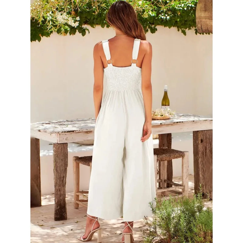 Kyra - Elegant sleeveless jumpsuit with wide leg