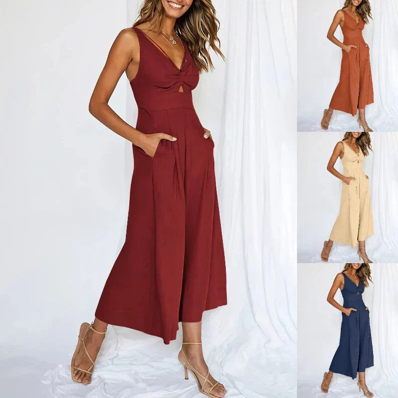 Kyra - Elegant sleeveless jumpsuit with wide leg