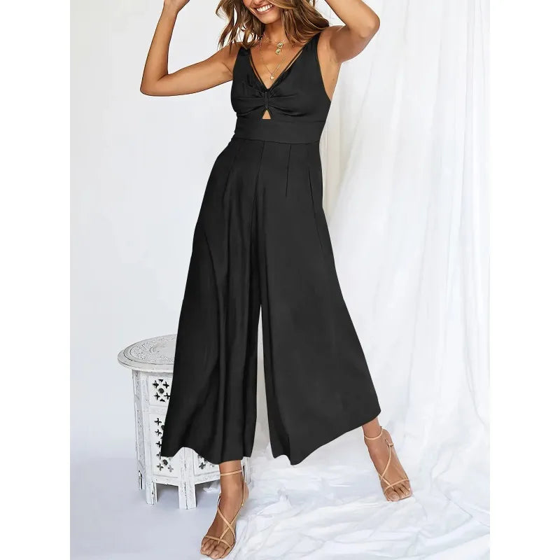 Kyra - Elegant sleeveless jumpsuit with wide leg
