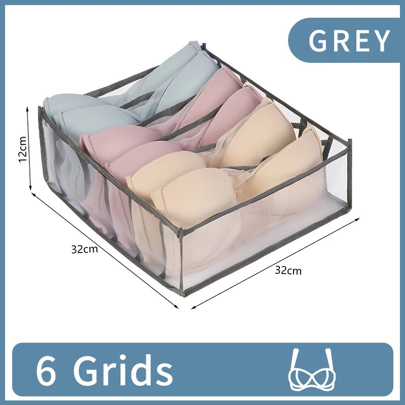 7-Grid Foldable Drawer Organizer for Dorm Closet