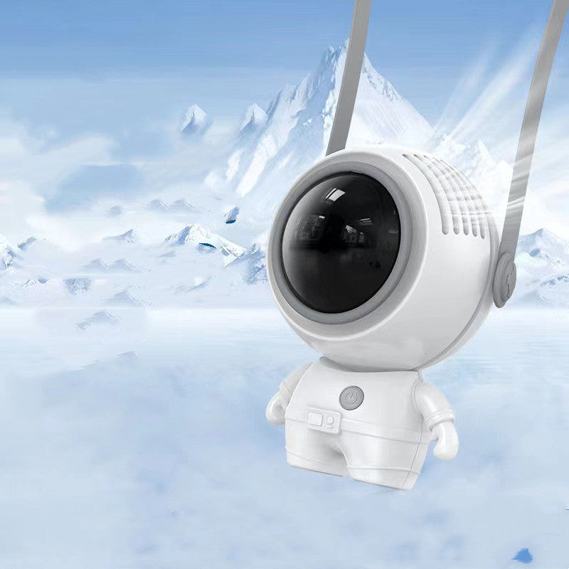 Astronaut Small Fan Handheld Hanging Neck Creative Bladeless Mini Fan