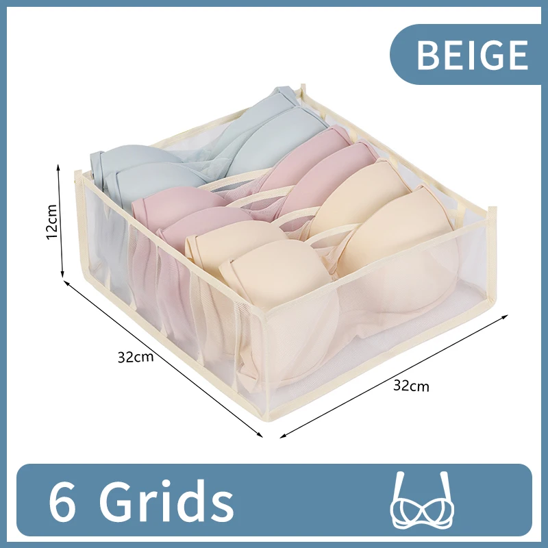 7-Grid Foldable Drawer Organizer for Dorm Closet