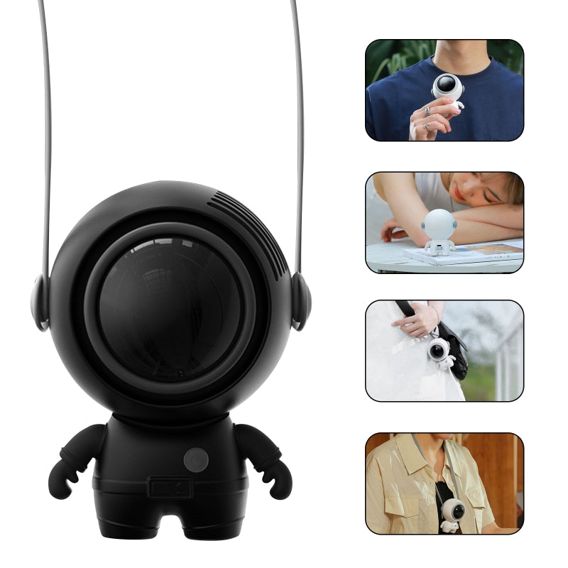 Astronaut Small Fan Handheld Hanging Neck Creative Bladeless Mini Fan