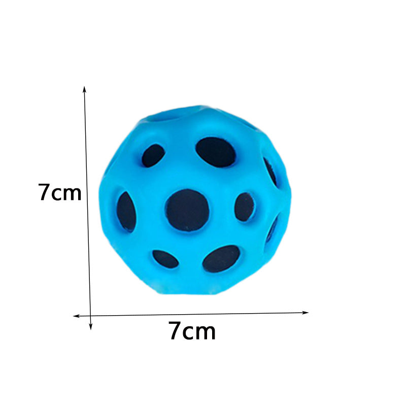 Anti-fall Moon Shape Porous Bouncy Ball Kids Indoor Outdoor Toy Ergonomic Design