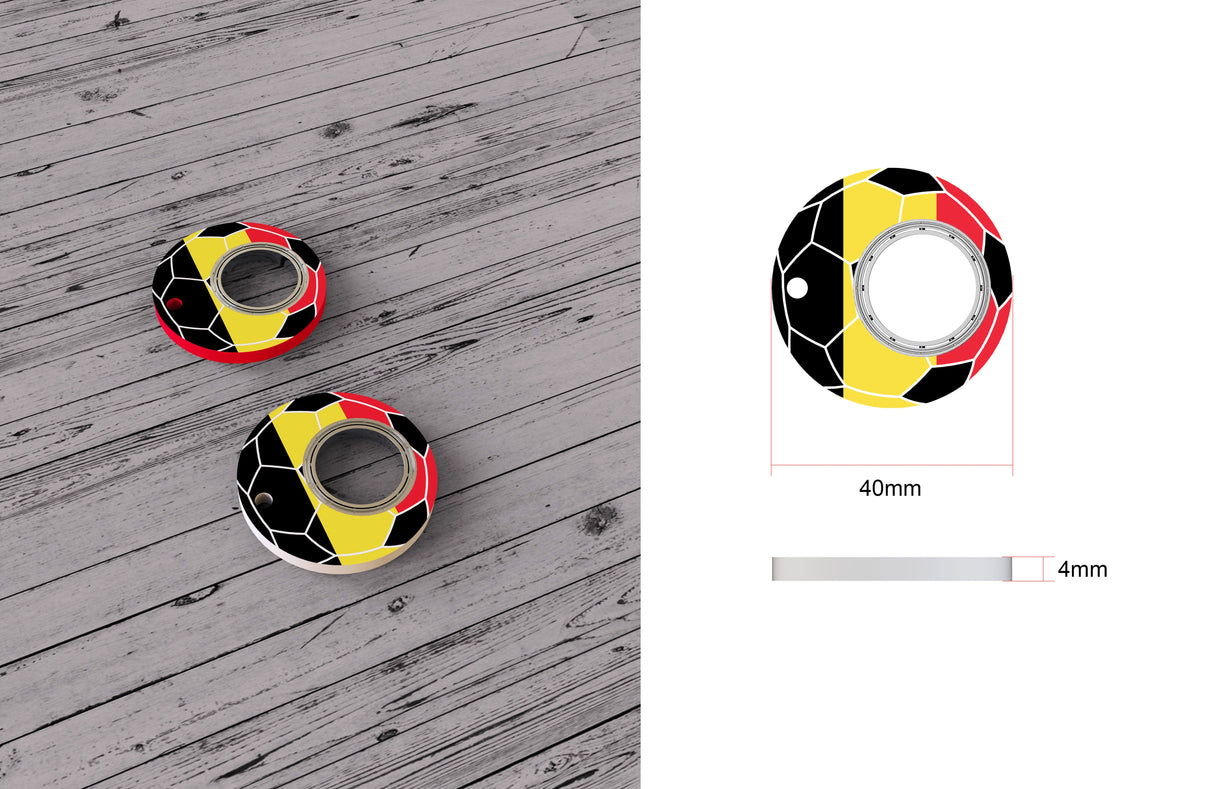 Creative Football World Cup Fidget Spinner Keychain