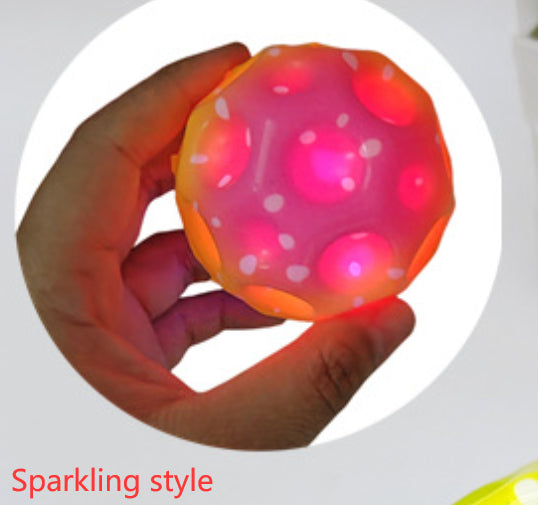 Anti-fall Moon Shape Porous Bouncy Ball Kids Indoor Outdoor Toy Ergonomic Design