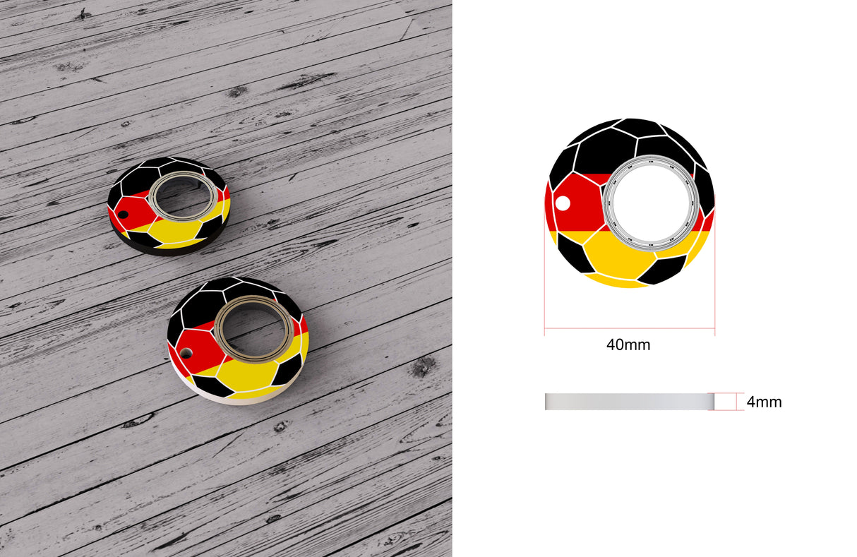 Creative Football World Cup Fidget Spinner Keychain