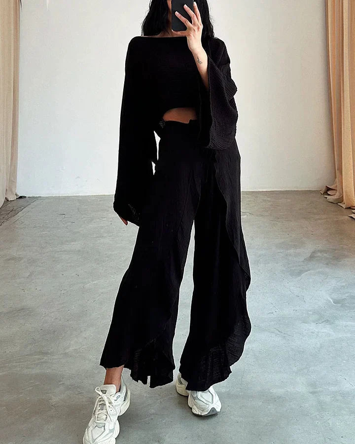Liora | Comfy Casual tie set with slit