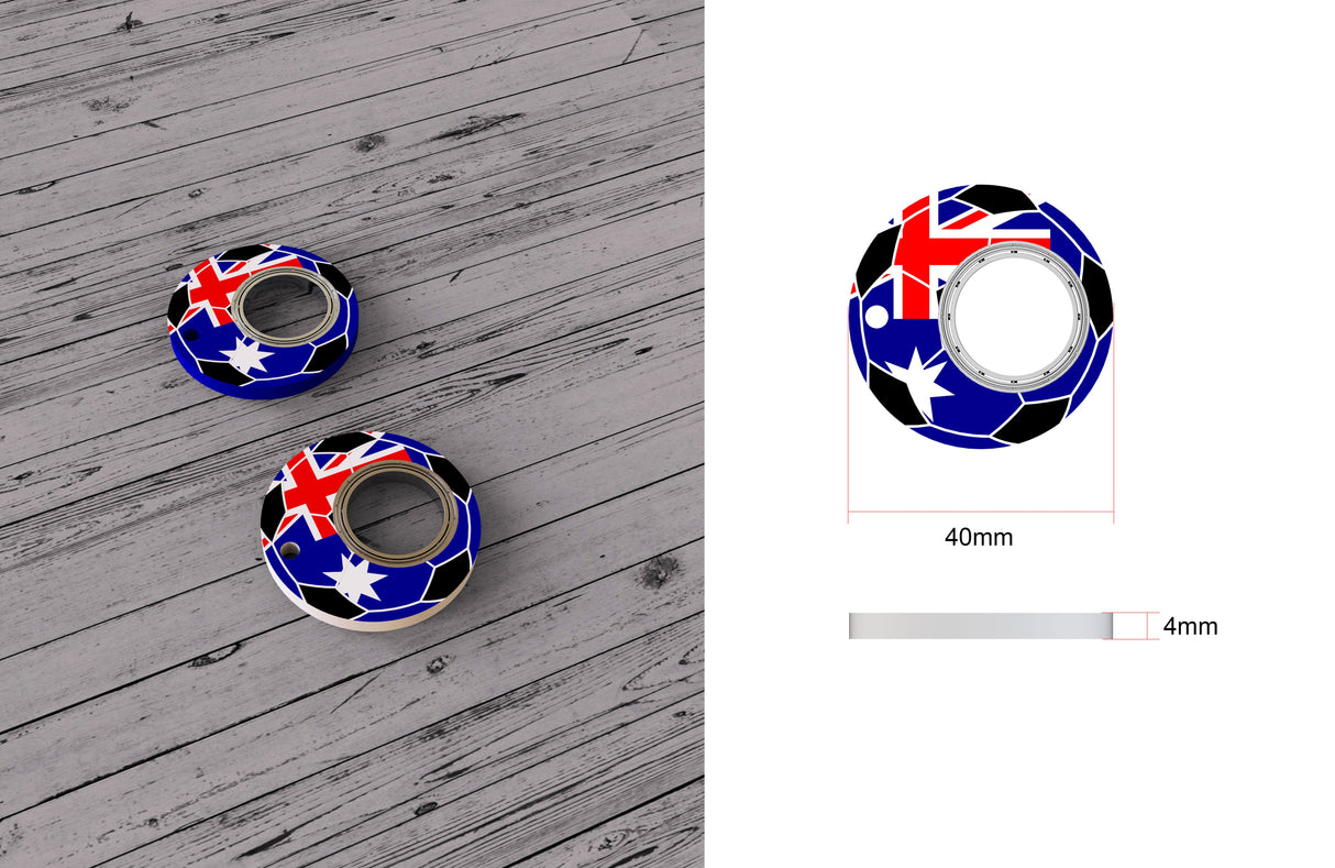 Creative Football World Cup Fidget Spinner Keychain