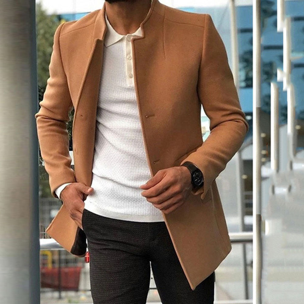 Hristofor - Men's coat fashion single-coloured