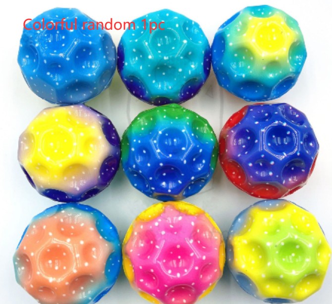Anti-fall Moon Shape Porous Bouncy Ball Kids Indoor Outdoor Toy Ergonomic Design