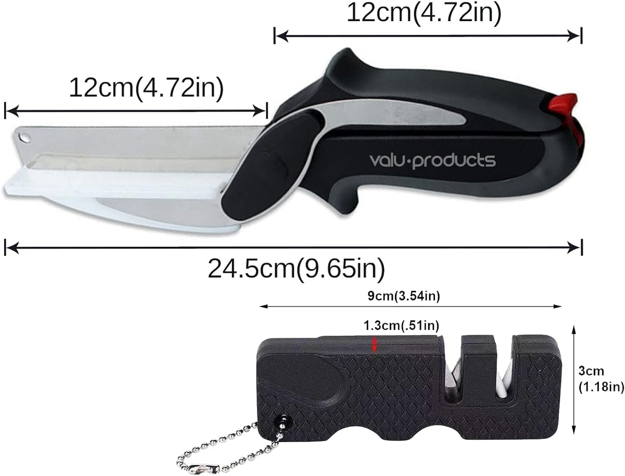 Slim Chopper Scissors  2 In 1 Multi Kitchen Tool Fruit Knife