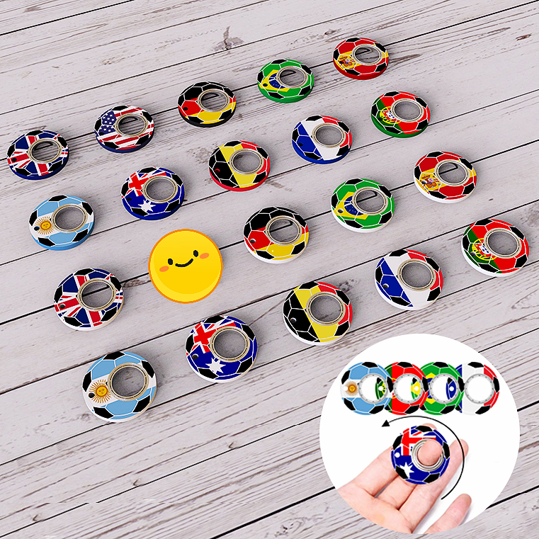 Creative Football World Cup Fidget Spinner Keychain