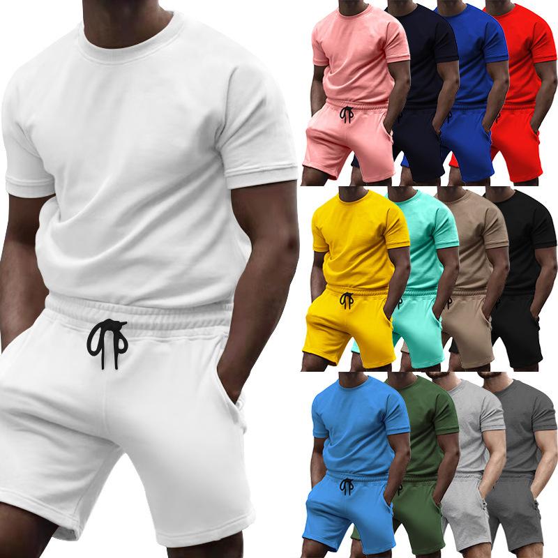 Men's Casual Fashion Solid Color Two Piece Suit 57750620L