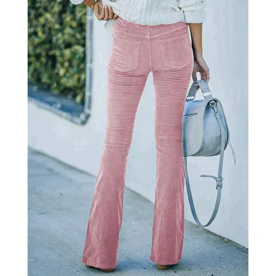 Imogen - Fashionable flared trousers with stretch