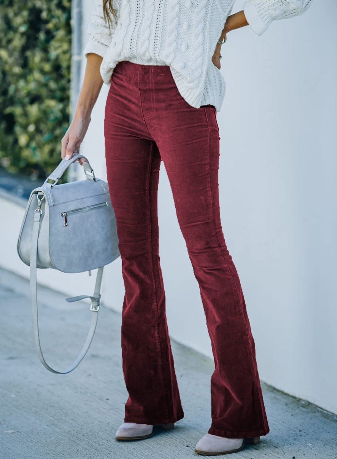 Imogen - Fashionable flared trousers with stretch